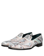 Dolce & Gabbana Multicolor Velvet Baroque Dress Loafers Shoes Dolce & Gabbana