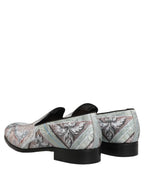 Dolce & Gabbana Multicolor Velvet Baroque Dress Loafers Shoes Dolce & Gabbana