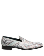 Dolce & Gabbana Multicolor Velvet Baroque Dress Loafers Shoes Dolce & Gabbana