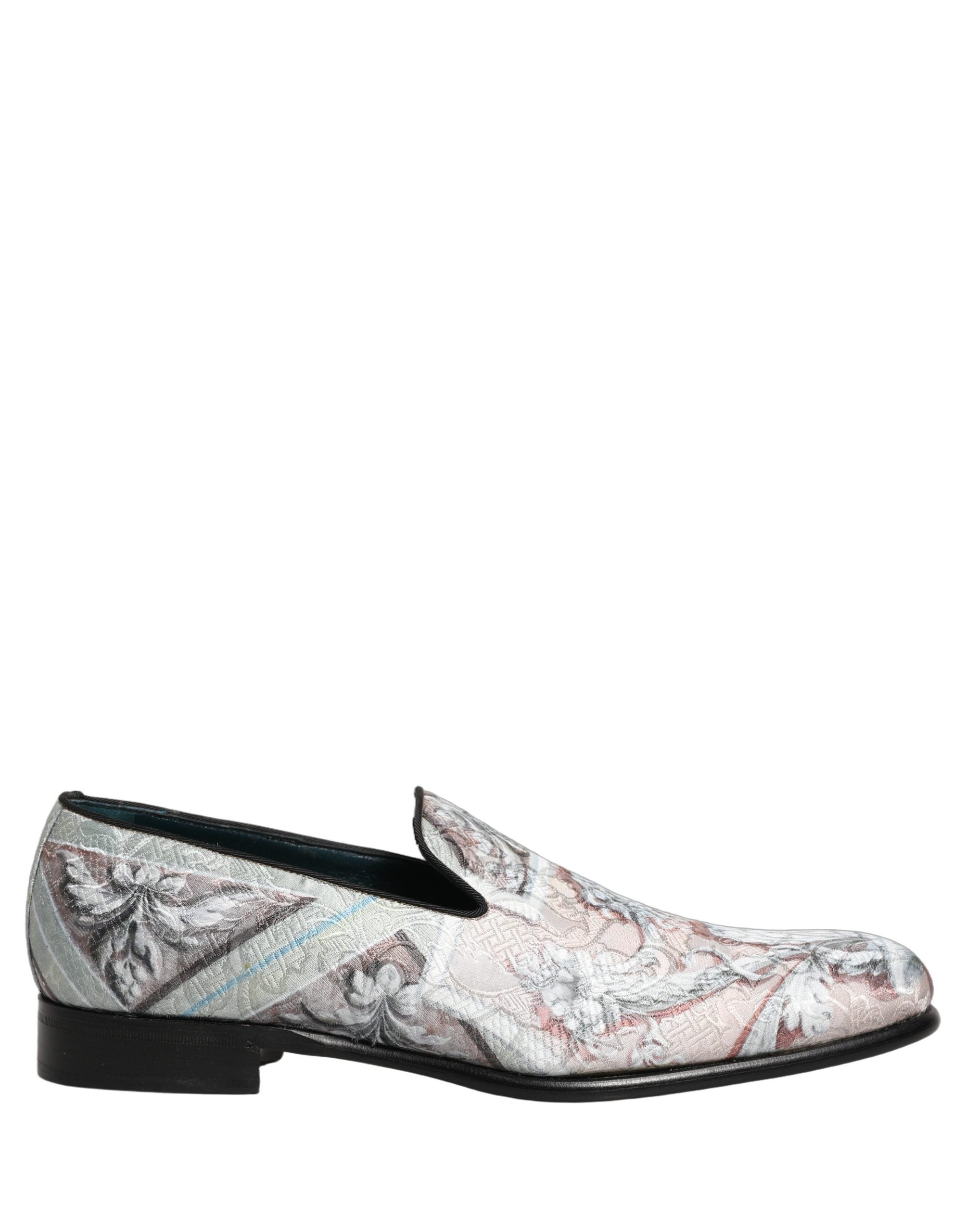 Dolce & Gabbana Multicolor Velvet Baroque Dress Loafers Shoes Dolce & Gabbana