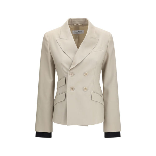 Max Mara Beige Wool Oves Aries Blazer Max Mara