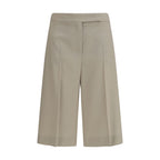 Max Mara Beige Wool Oves Aries Bermuda Shorts