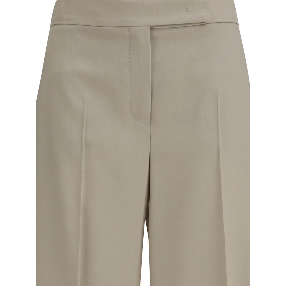 Max Mara Beige Wool Oves Aries Bermuda Shorts Max Mara