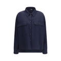 Max Mara Blue Wool Oves Aries Jacket Max Mara