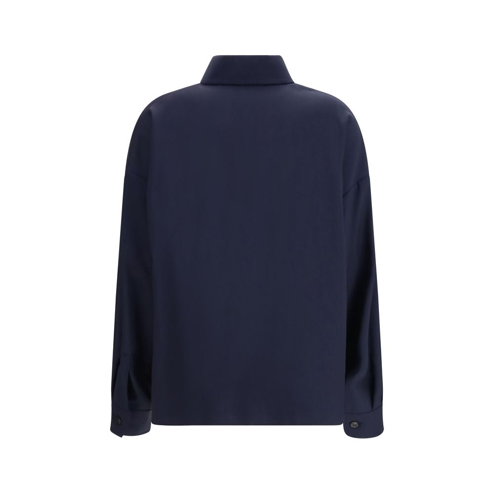 Max Mara Blue Wool Oves Aries Jacket Max Mara