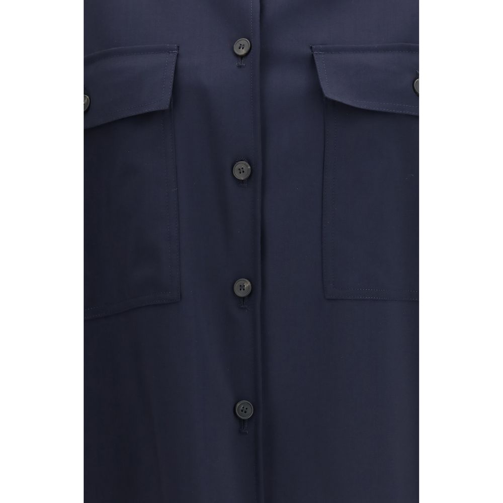Max Mara Blue Wool Oves Aries Jacket Max Mara