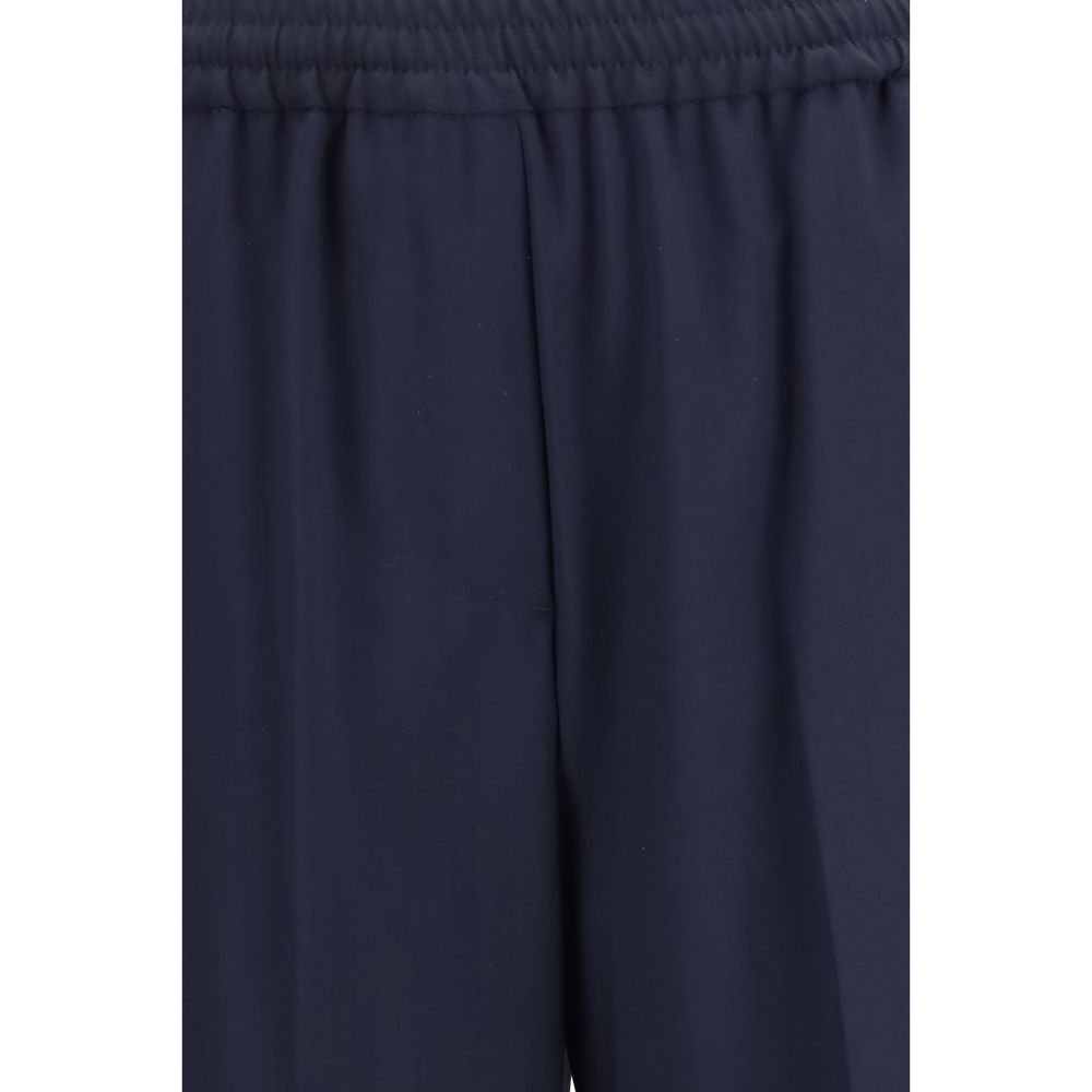 Max Mara Blue Wool Oves Aries Casual Pants Max Mara