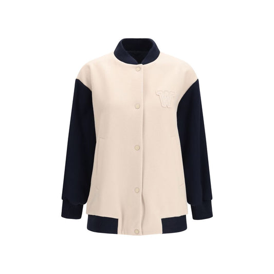 Max Mara Blue Wool Oves Aries Bomber Max Mara