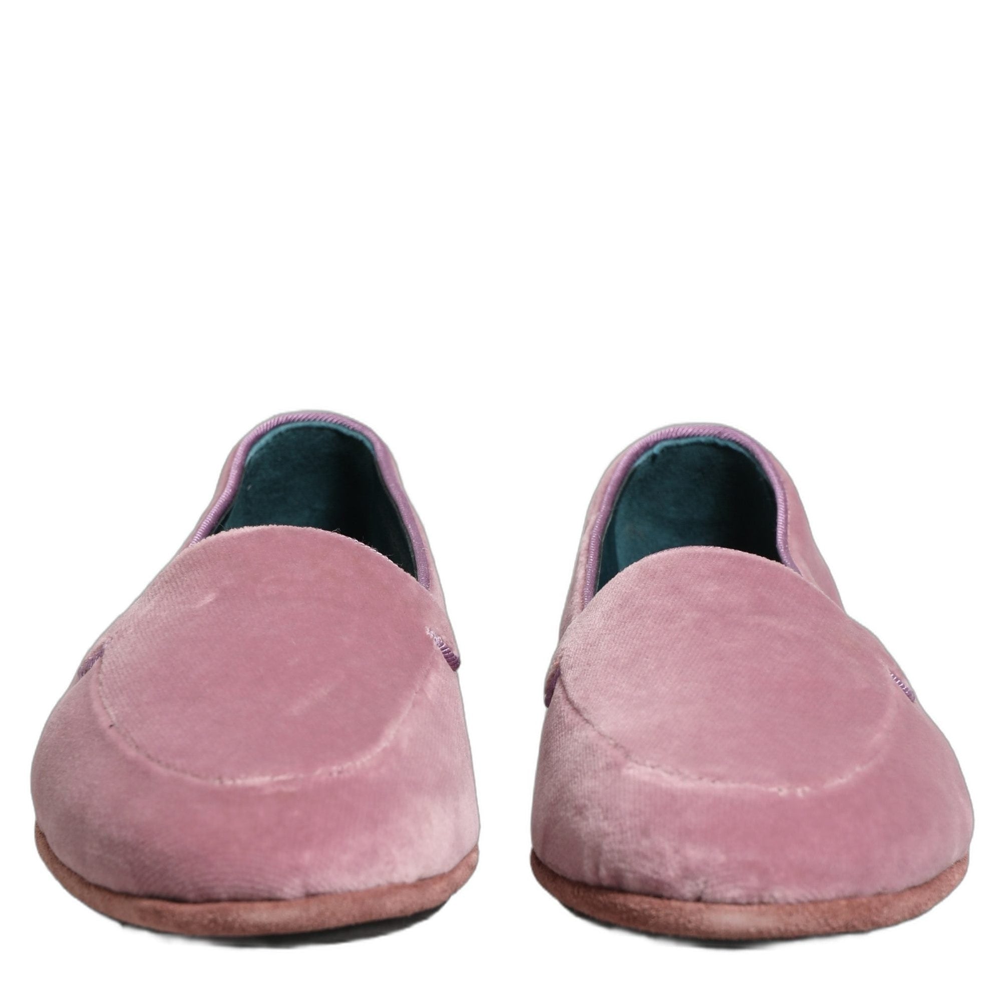 Dolce & Gabbana Pink Velvet Slip On Men Flats Loafers Shoes Dolce & Gabbana
