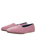 Dolce & Gabbana Pink Velvet Slip On Men Flats Loafers Shoes Dolce & Gabbana