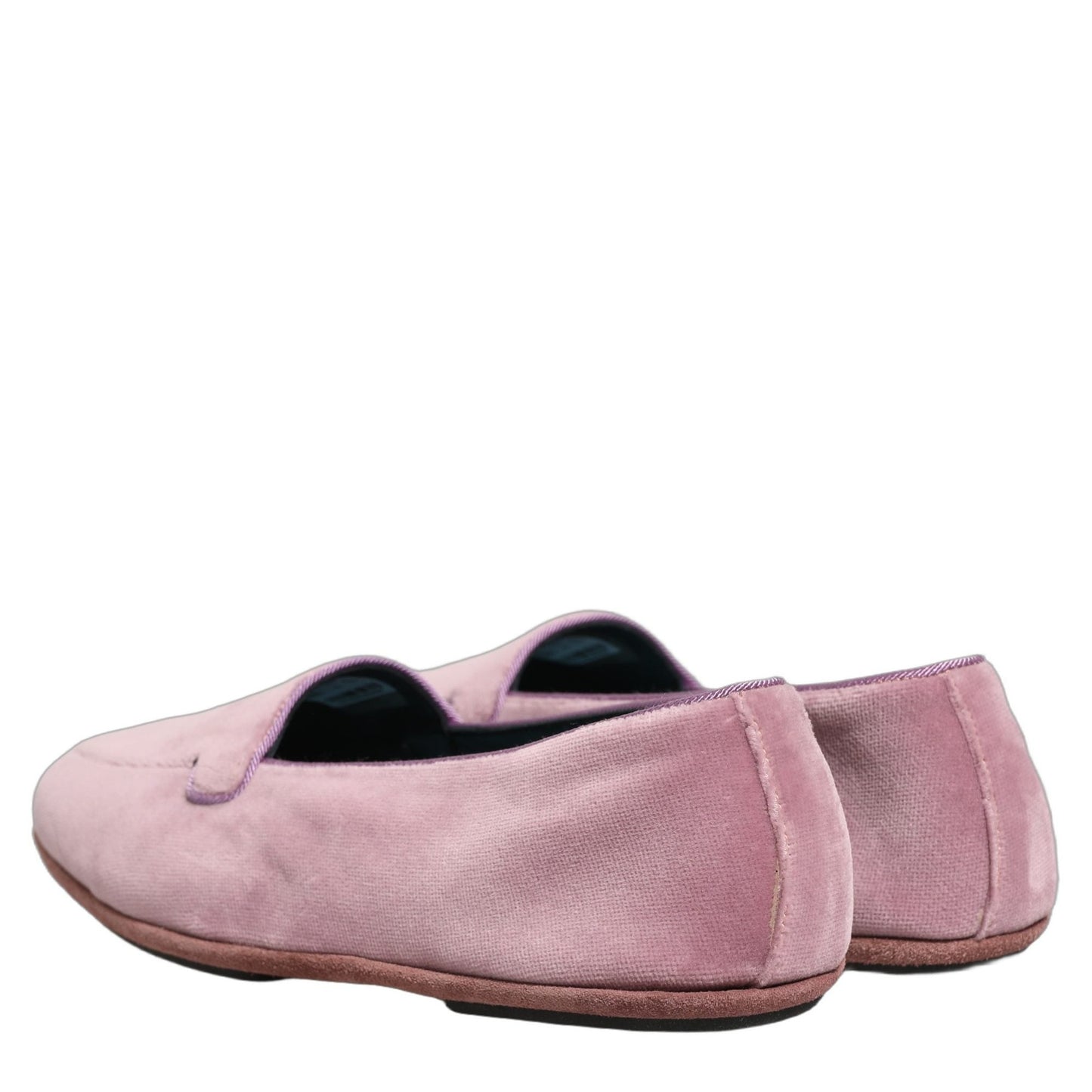 Dolce & Gabbana Pink Velvet Slip On Men Flats Loafers Shoes Dolce & Gabbana