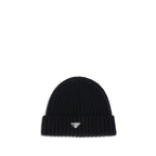 Prada Black Wool Oves Aries Beanie