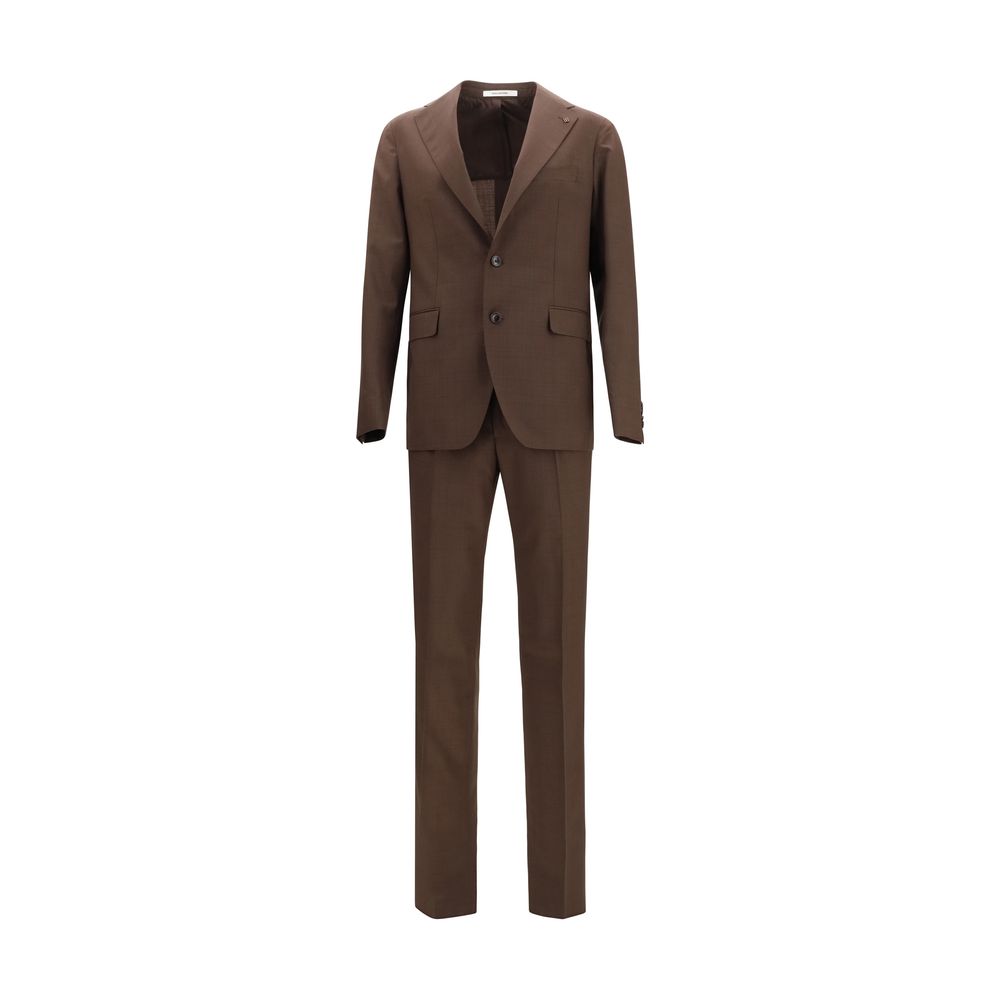 Tagliatore Brown Wool Oves Aries Two-Piece Suit - Eljoys Fashion 
