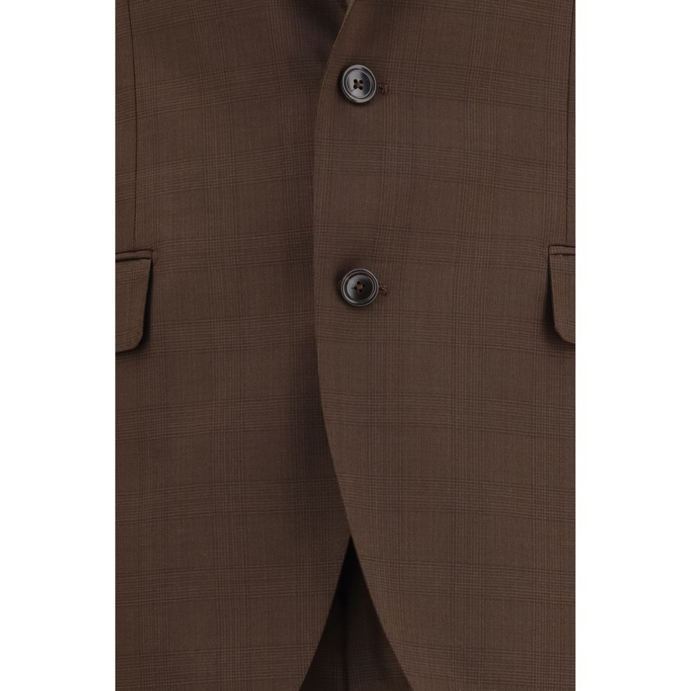 Tagliatore Brown Wool Oves Aries Two-Piece Suit - Eljoys Fashion 