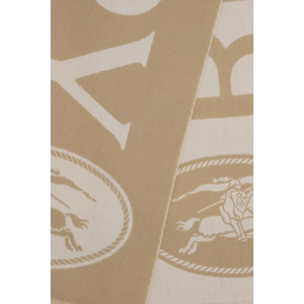 Burberry Beige Wool Oves Aries Scarf - Eljoys Fashion 