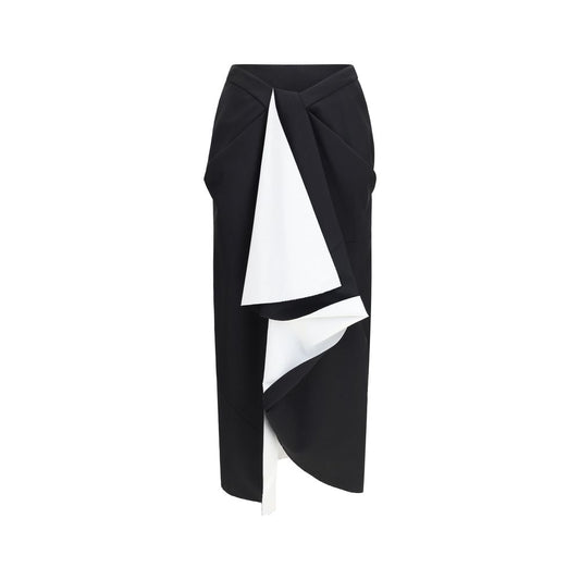 Givenchy Black Wool Oves Aries Midi Skirt Givenchy
