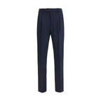 PT Torino Blue Wool Oves Aries Casual Pants