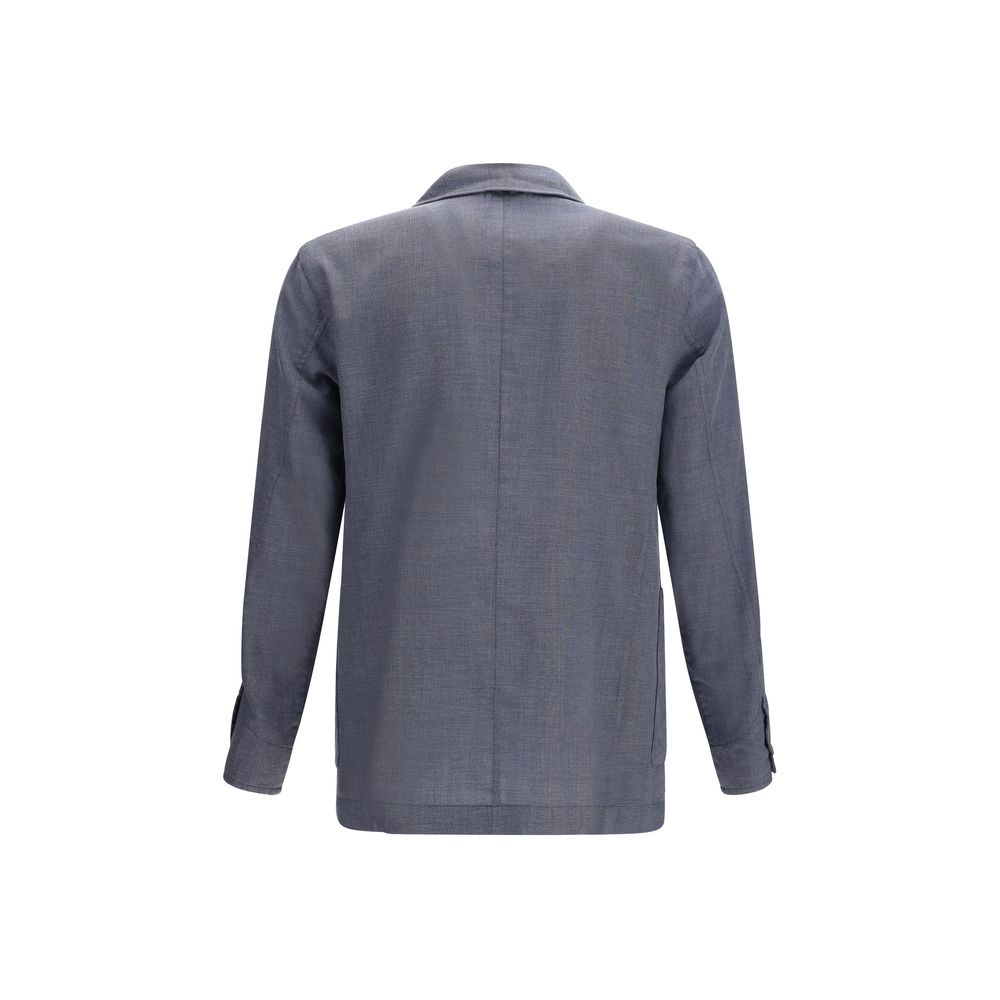 Finamore Gray Wool Oves Aries Jacket Finamore
