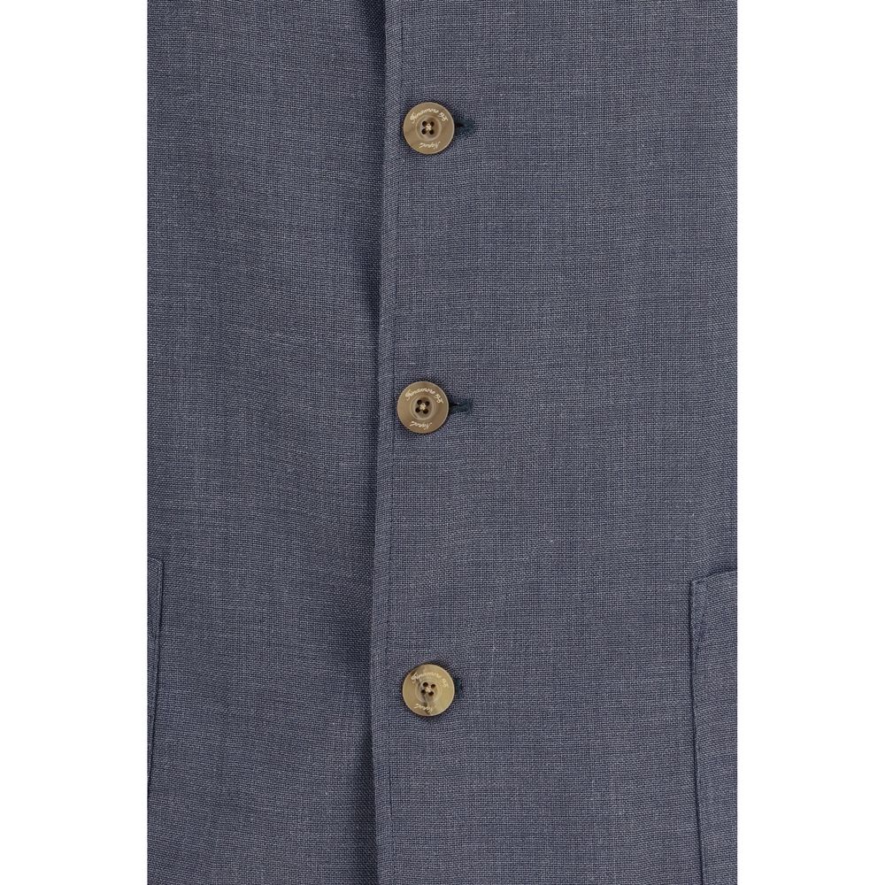 Finamore Gray Wool Oves Aries Jacket Finamore