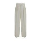 Calvin Klein White Wool Oves Aries Casual Pants Calvin Klein