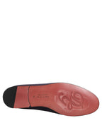 Dolce & Gabbana Violet Velvet Slip On Men Flats Loafers Shoes Dolce & Gabbana