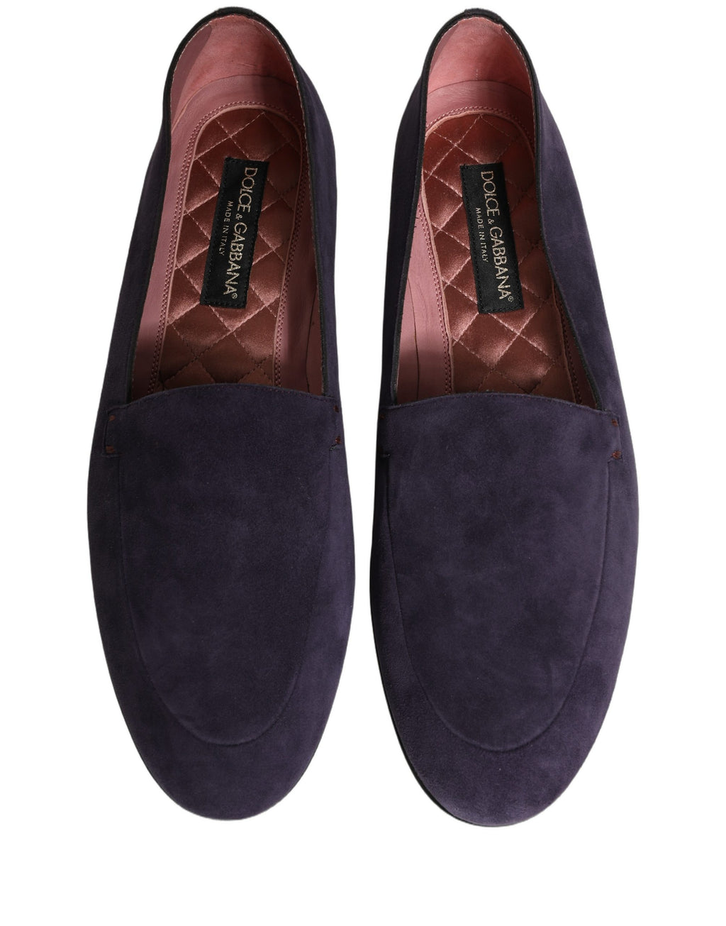 Dolce & Gabbana Violet Velvet Slip On Men Flats Loafers Shoes Dolce & Gabbana