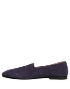 Dolce & Gabbana Violet Velvet Slip On Men Flats Loafers Shoes Dolce & Gabbana