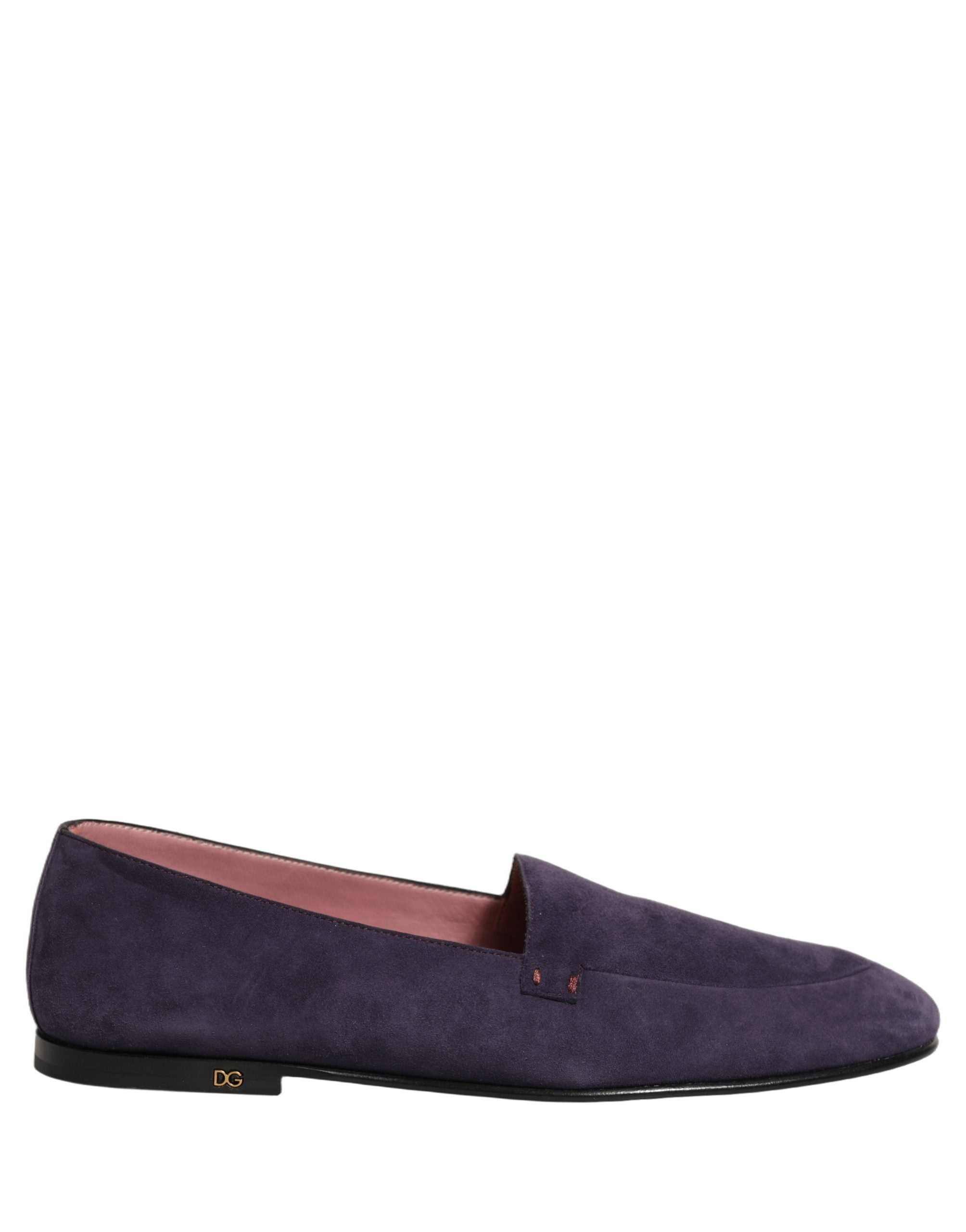 Dolce & Gabbana Violet Velvet Slip On Men Flats Loafers Shoes Dolce & Gabbana