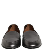 Dolce & Gabbana Silver Leather DG Logo Slip On Loafers Shoes Dolce & Gabbana