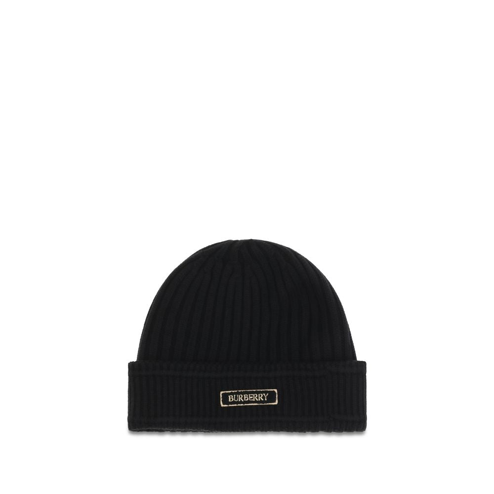 Burberry Black Wool Oves Aries Beanie Burberry