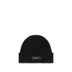Burberry Black Wool Oves Aries Beanie Burberry