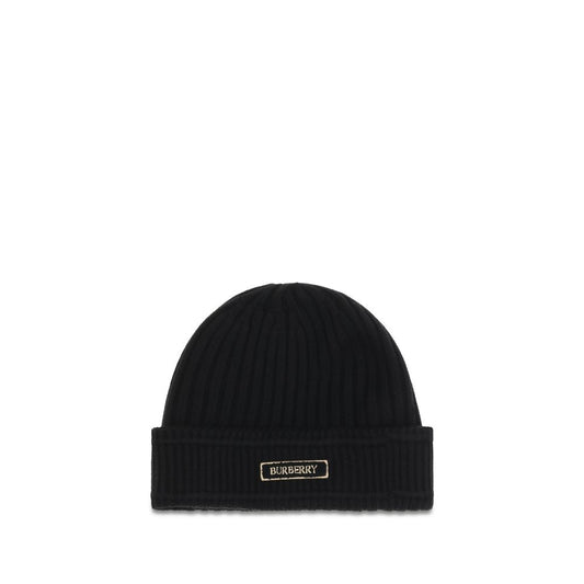 Burberry Black Wool Oves Aries Beanie Burberry