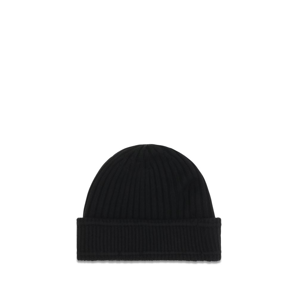 Burberry Black Wool Oves Aries Beanie Burberry