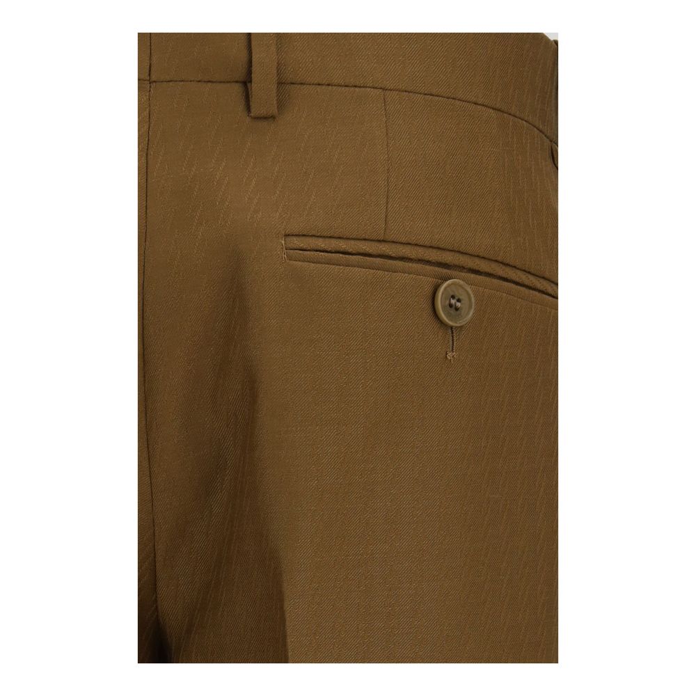 Burberry Brown Wool Oves Aries Dress Pants Burberry