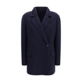 Brunello Cucinelli Blue Wool Oves Aries Full-Length Jacket Brunello Cucinelli