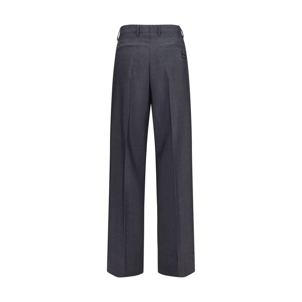 Miu Miu Gray Wool Oves Aries Dress Pants Miu Miu