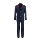 Brunello Cucinelli Blue Wool Oves Aries Two-Piece Suit