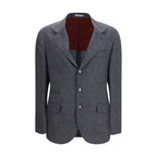 Brunello Cucinelli Gray Wool Oves Aries Blazer