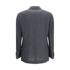 Brunello Cucinelli Gray Wool Oves Aries Blazer