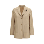 Lardini Beige Wool Oves Aries Full-Length Jacket