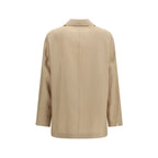 Lardini Beige Wool Oves Aries Full-Length Jacket
