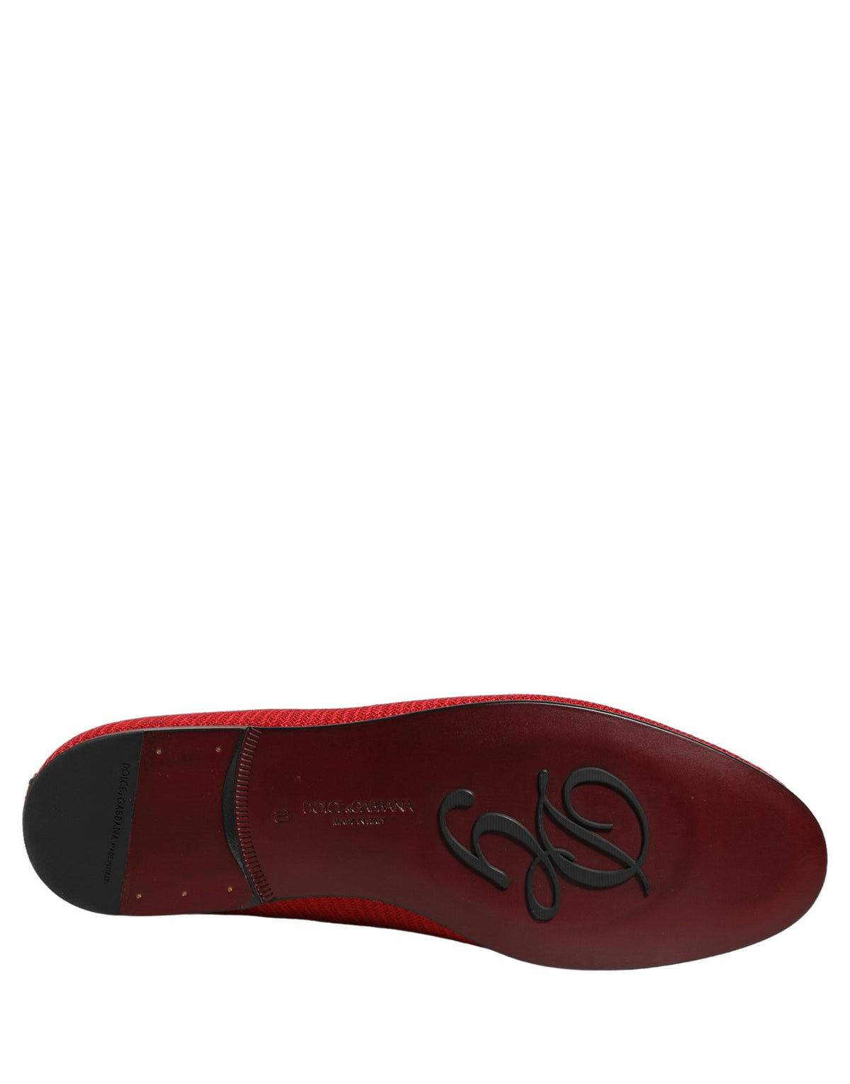 Dolce & Gabbana Red Crown Embellished Dress Loafers Shoes - Eljoys Fashion 
