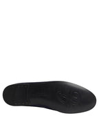 Dolce & Gabbana Navy Blue Satin DG Logo Dress Loafers Shoes Dolce & Gabbana