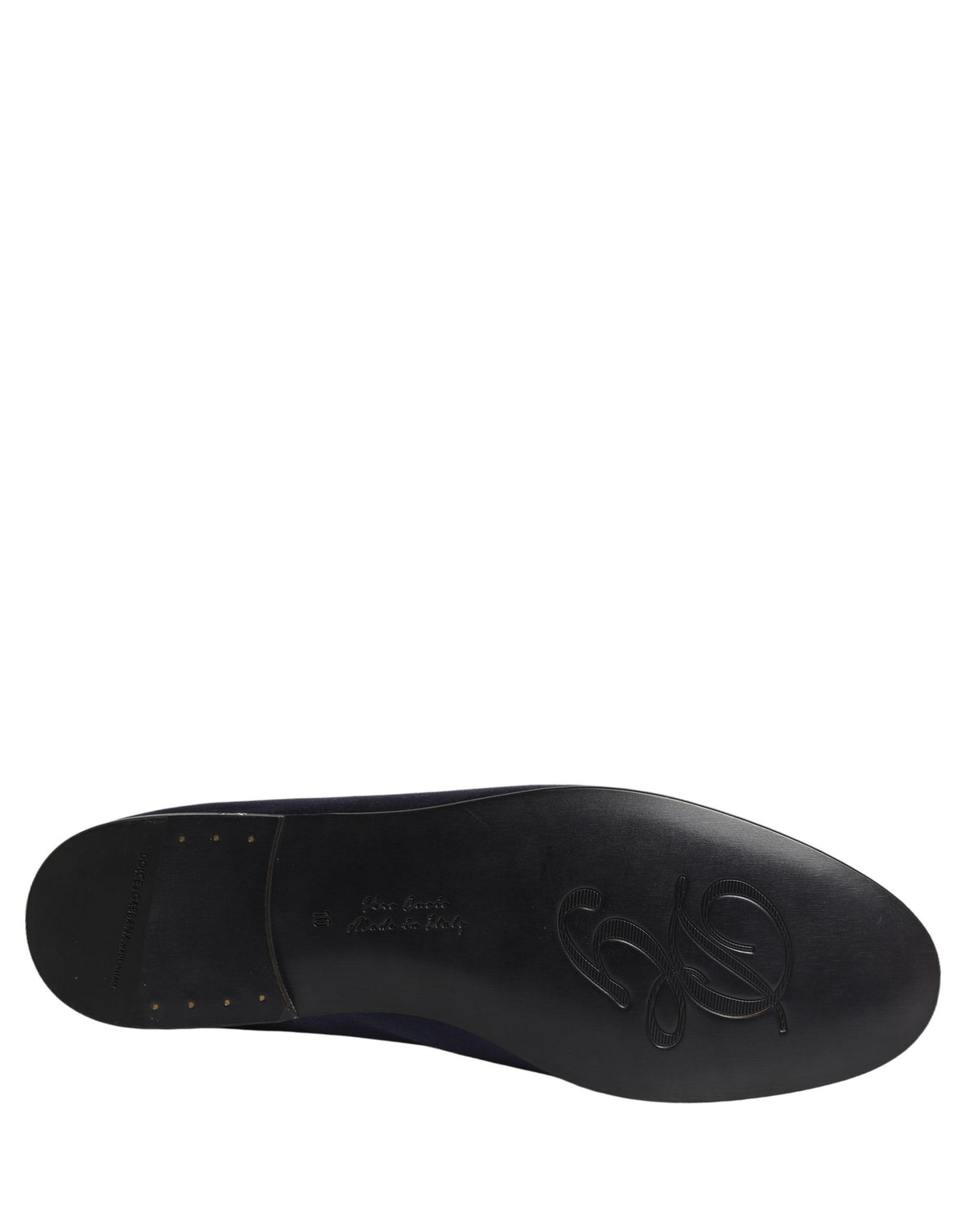 Dolce & Gabbana Navy Blue Satin DG Logo Dress Loafers Shoes Dolce & Gabbana