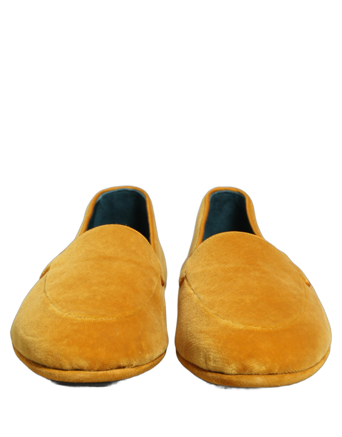 Dolce & Gabbana Yellow Velvet Slip On Men Dress Loafers Shoes Dolce & Gabbana
