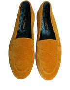 Dolce & Gabbana Yellow Velvet Slip On Men Dress Loafers Shoes Dolce & Gabbana