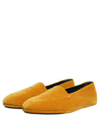 Dolce & Gabbana Yellow Velvet Slip On Men Dress Loafers Shoes Dolce & Gabbana