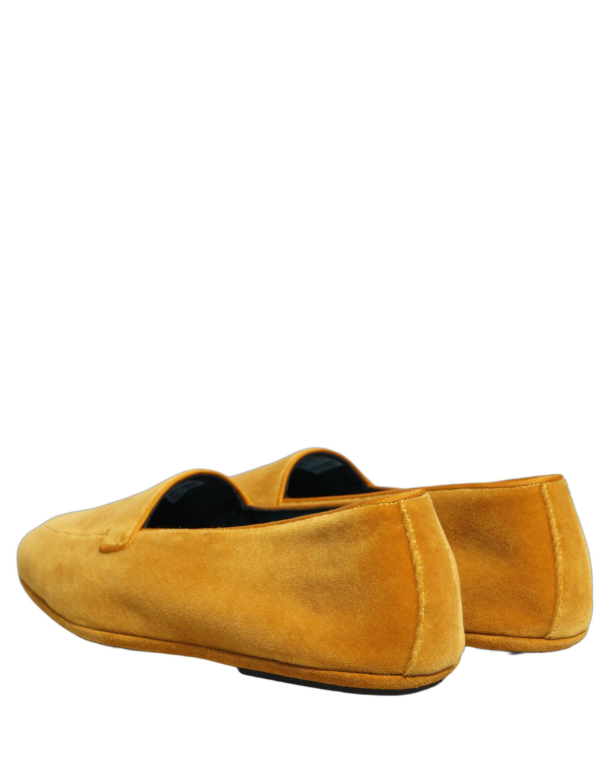 Dolce & Gabbana Yellow Velvet Slip On Men Dress Loafers Shoes Dolce & Gabbana