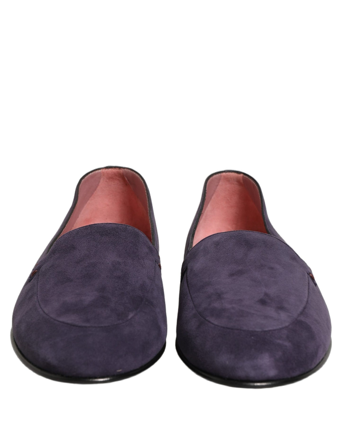 Dolce & Gabbana Violet Velvet Slip On Men Flats Loafers Shoes Dolce & Gabbana