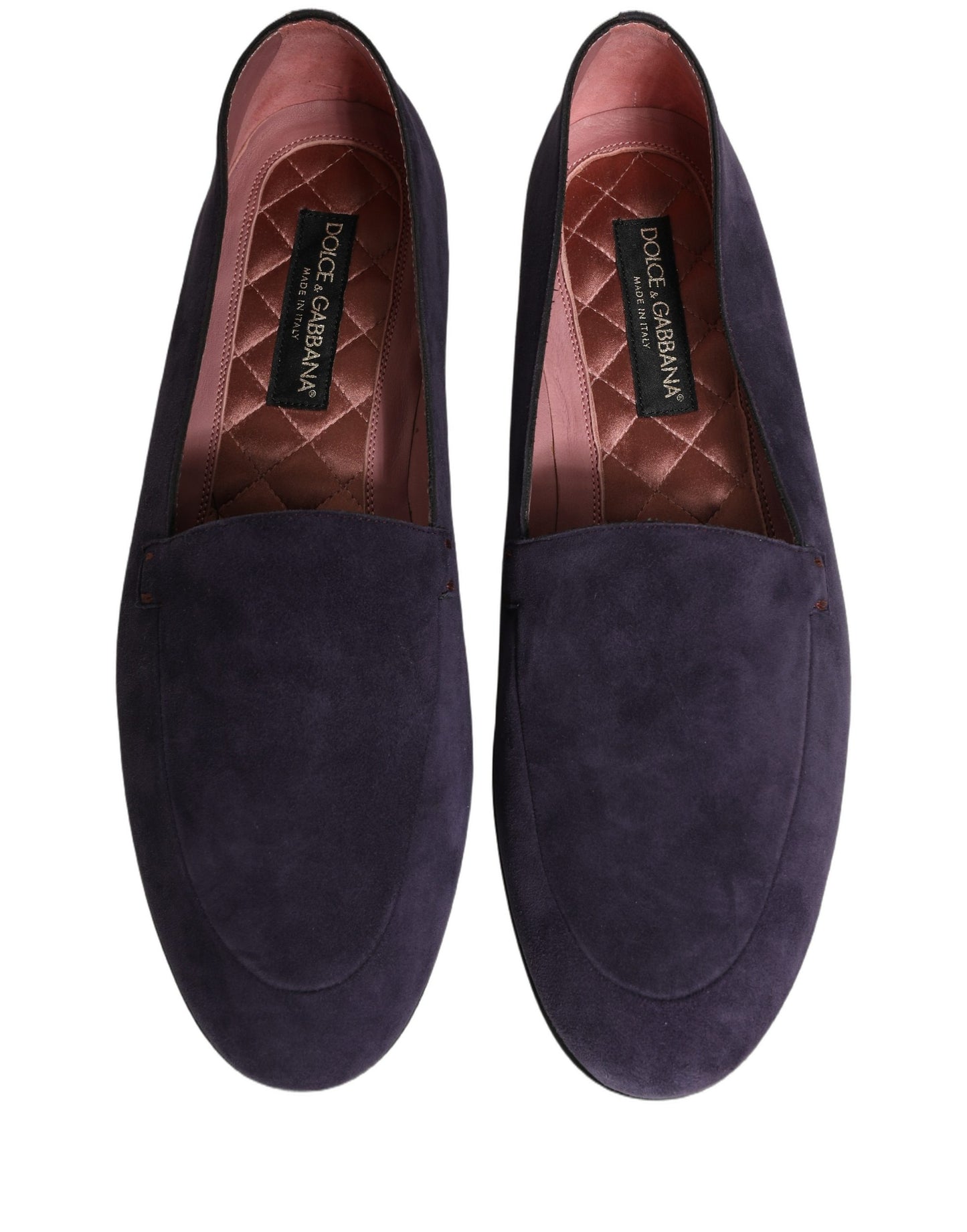 Dolce & Gabbana Violet Velvet Slip On Men Flats Loafers Shoes Dolce & Gabbana